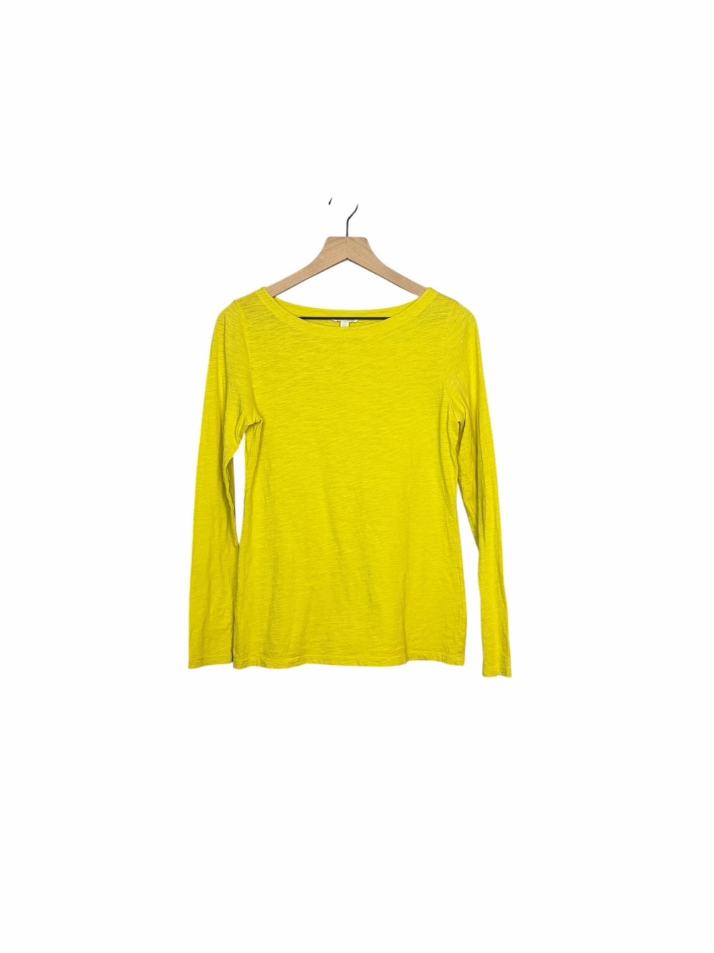 Eileen Fisher Bright Yellow Long Sleeve Crewneck Top